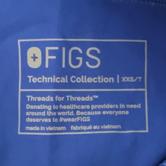 Figs Boston Slim Tall Jogger Scrub Pants Womens Size XXS/T Electric Blue NWT - Picture 3 of 7